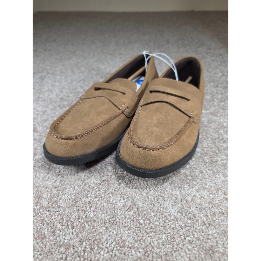 Goodfellow & Co Mens Orson Penny Loafers Brown Faux Suede Shoes Size 7